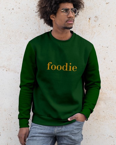 FOODIE - male sweatshirt  bottle green