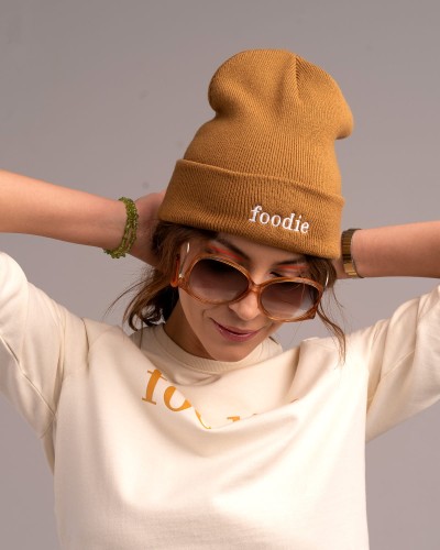 FOODIE -  beanie hat carmel