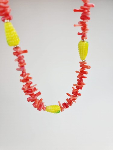 CORN coral necklace