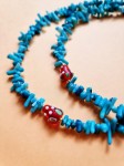STRAWEBERRY coral necklace - blue