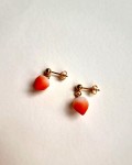 Peach earings