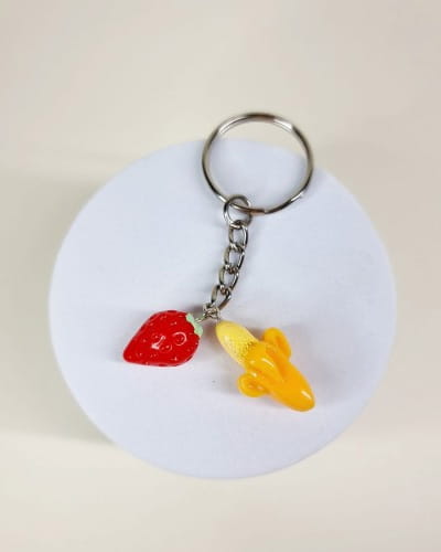 Banana & Lemon Keychain