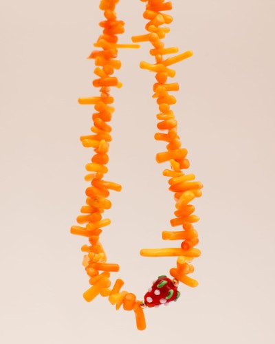STRAWEBERRY coral necklace - yellow