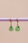 Green peer earings
